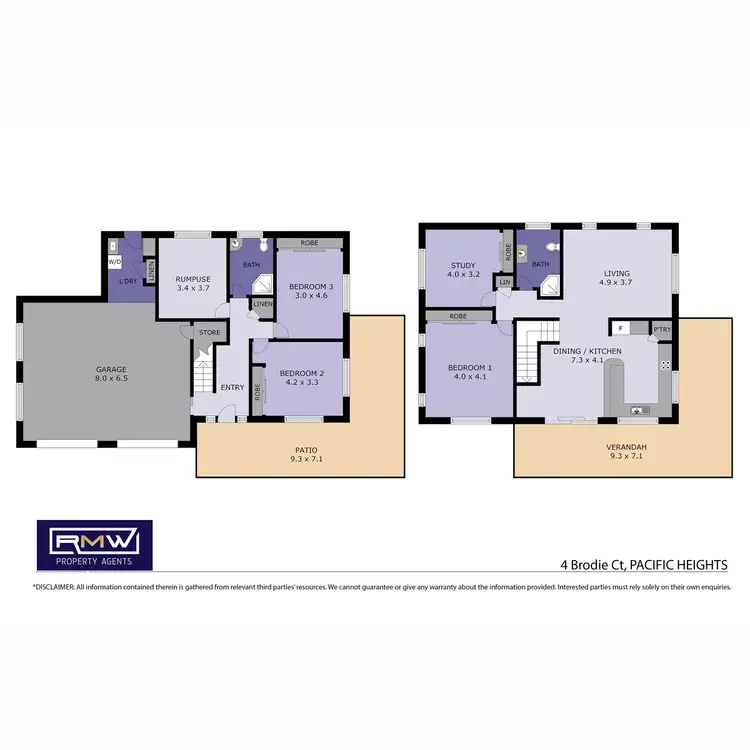Floorplan of Homely house listing, 4 Brodie Court, Pacific Heights QLD 4703