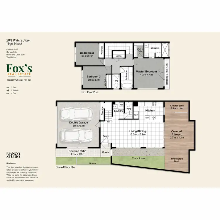 Floorplan of Homely townhouse listing, 20/1 Waters Close, Hope Island QLD 4212