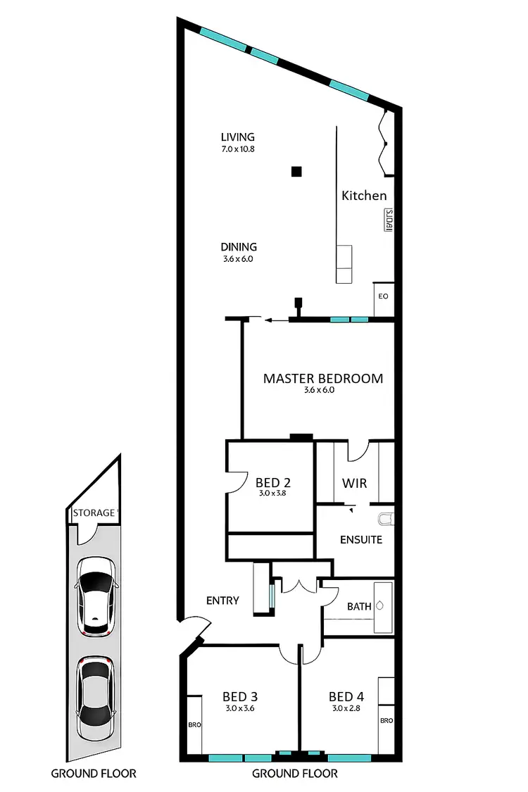 Floorplan of Homely apartment listing, 53/54 Vernon Terrace, Teneriffe QLD 4005