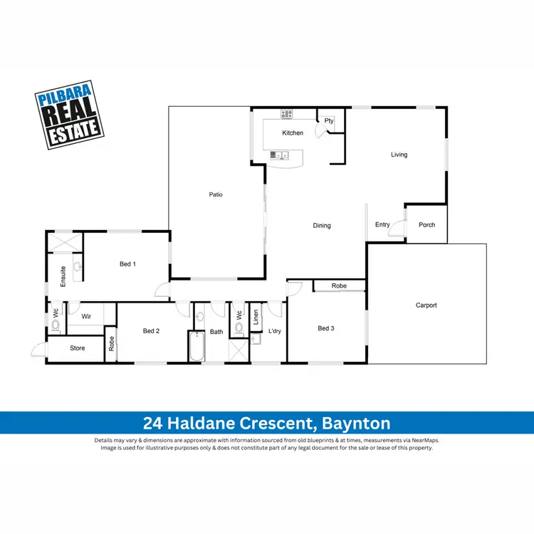 Floorplan of Homely house listing, 24 Haldane Crescent, Baynton WA 6714