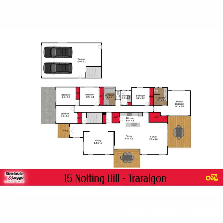 Floorplan of Homely house listing, 15 Notting Hill, Traralgon VIC 3844