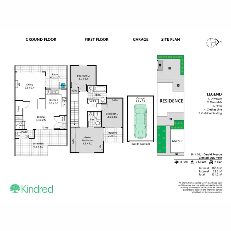 Floorplan of Homely townhouse listing, 10/1 Gerald Avenue, Clontarf QLD 4019