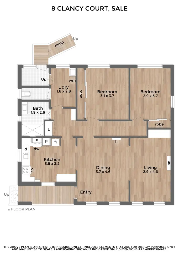 Floorplan of Homely house listing, 8 Clancy Court, Sale VIC 3850