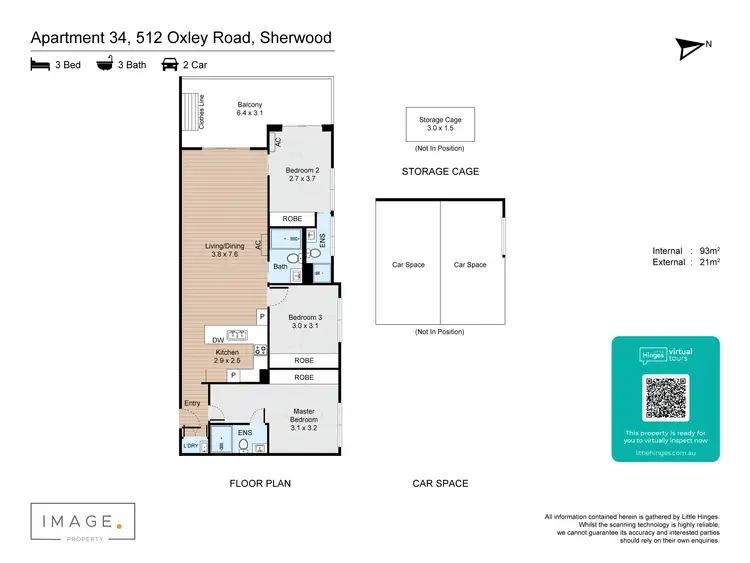 Floorplan of Homely apartment listing, 34/512 Oxley Road, Sherwood QLD 4075