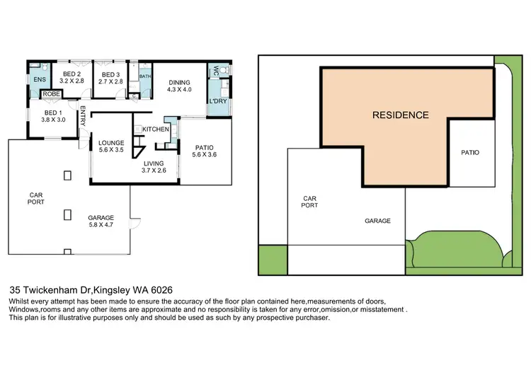 Floorplan of Homely house listing, 35 Twickenham Drive, Kingsley WA 6026