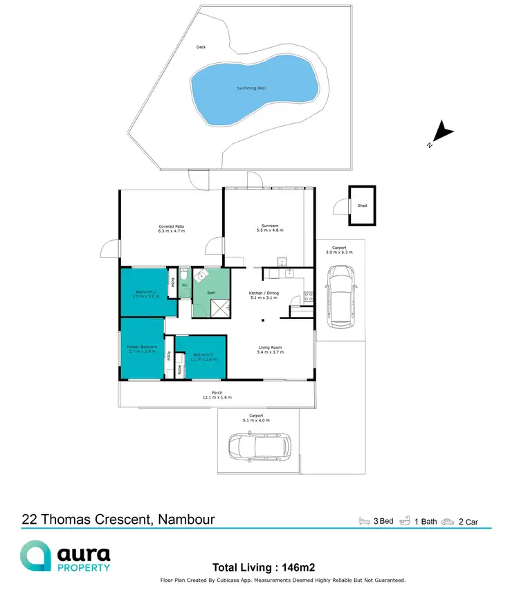 Floorplan of Homely house listing, 22 Thomas Crescent, Nambour QLD 4560