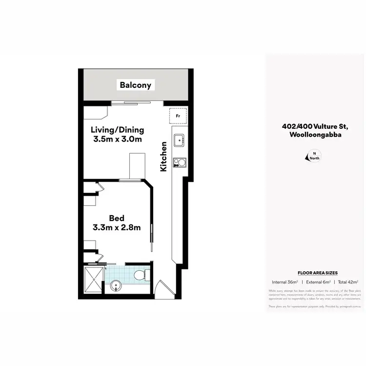 Floorplan of Homely apartment listing, 400 Vulture Street, Woolloongabba QLD 4102
