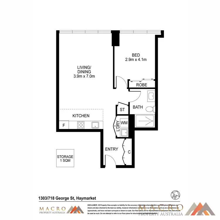 Floorplan of Homely apartment listing, 1303/718 George Street, Haymarket NSW 2000