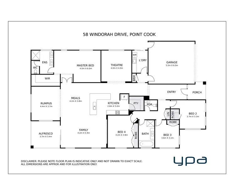Floorplan of Homely house listing, 58 Windorah Drive, Point Cook VIC 3030