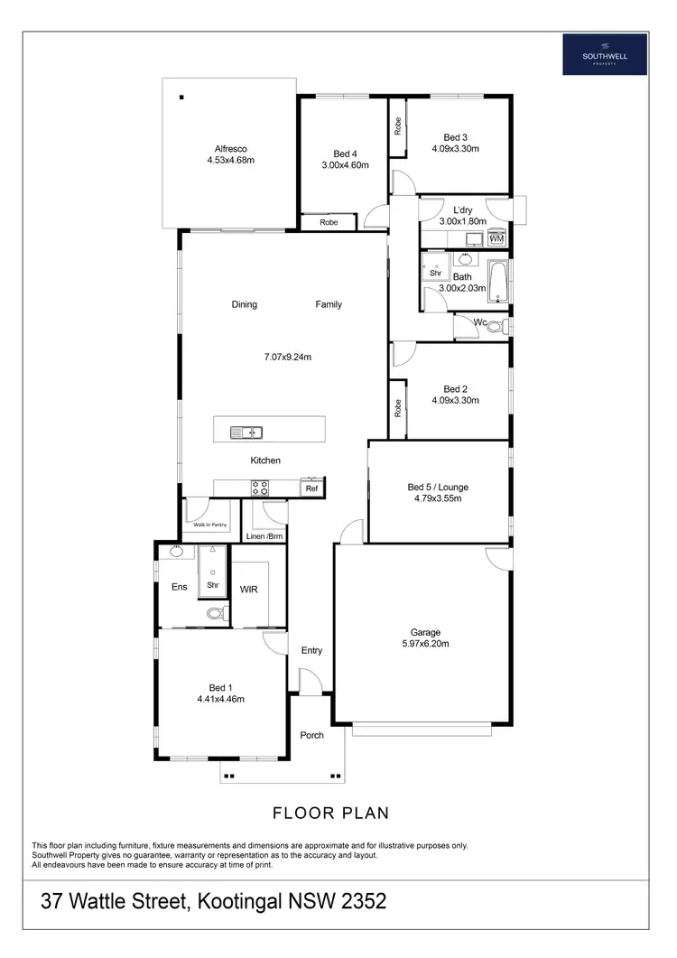 Floorplan of Homely house listing, 37 Wattle Street, Kootingal NSW 2352