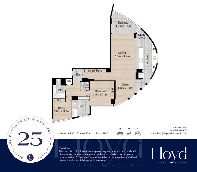 Floorplan of Homely apartment listing, 2035/1 Lennie Avenue, Main Beach QLD 4217