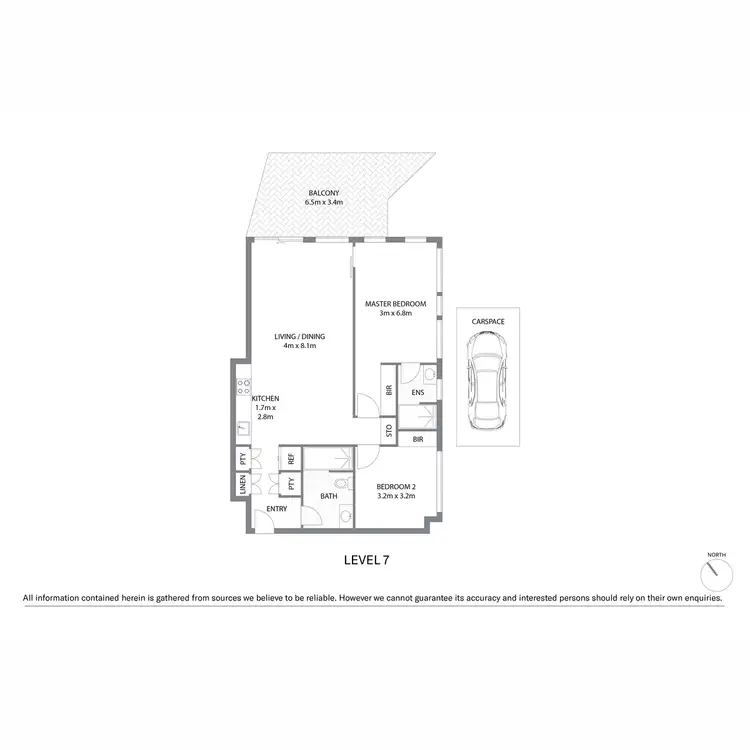 Floorplan of Homely apartment listing, 705/1A Lawson Square, Redfern NSW 2016