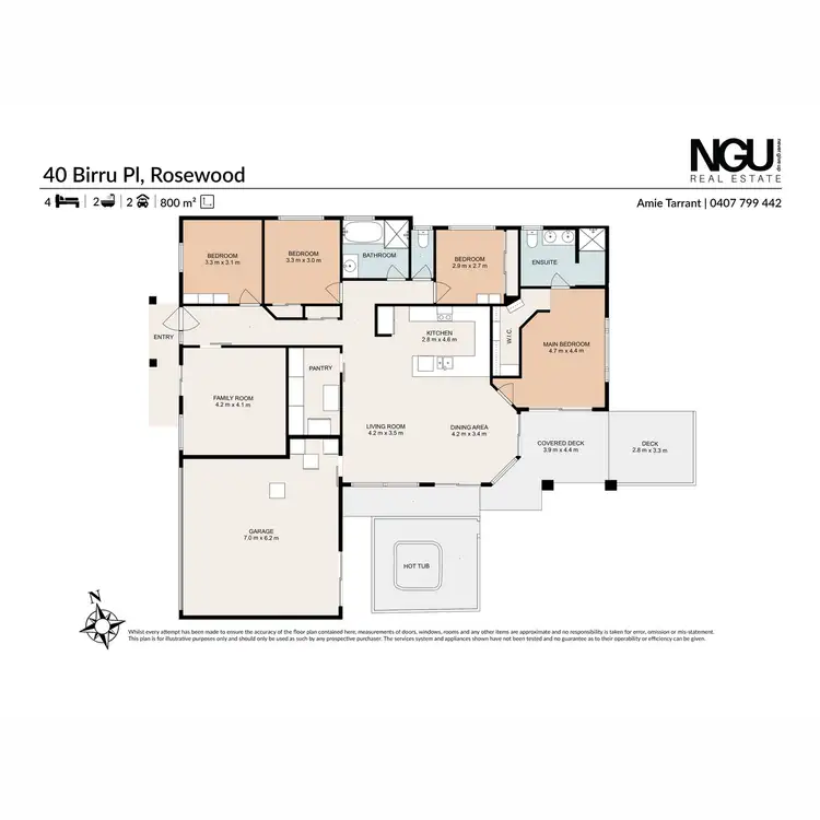 Floorplan of Homely house listing, 40 Birru Place, Rosewood QLD 4340