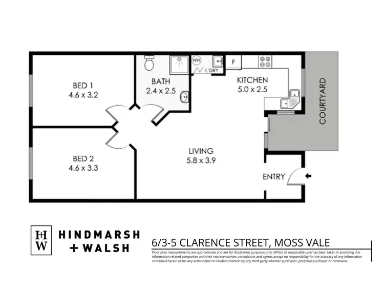 Floorplan of Homely apartment listing, 6/3-5 Clarence Street, Moss Vale NSW 2577