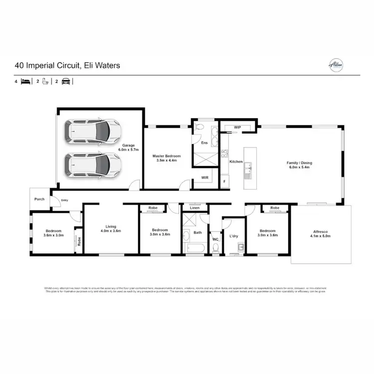 Floorplan of Homely house listing, 40 Imperial Circuit, Eli Waters QLD 4655