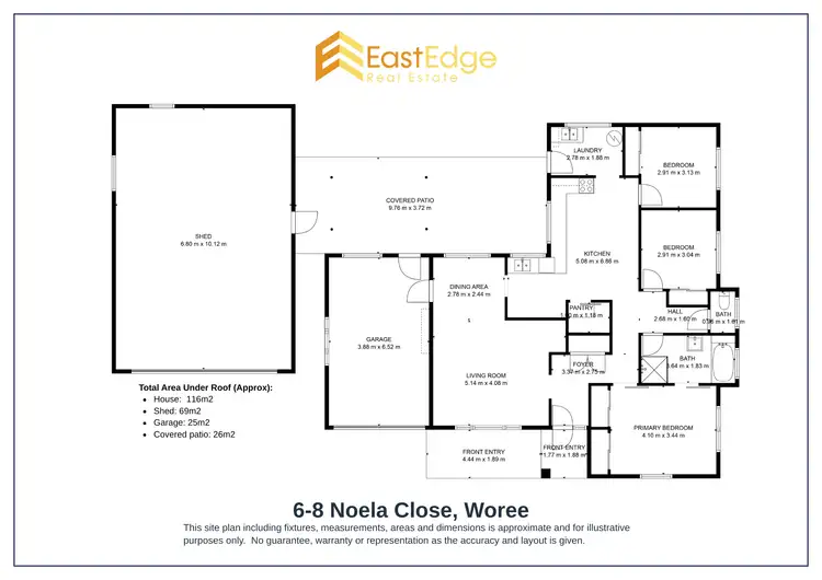 Floorplan of Homely house listing, 6-8 Noela Close, Woree QLD 4868