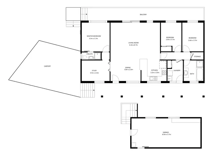 Floorplan of Homely house listing, 5 Haley Crescent, Wodonga VIC 3690