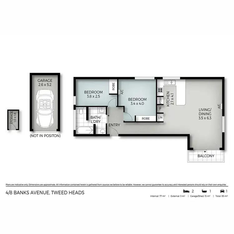 Floorplan of Homely unit listing, 4/8 Banks Avenue, Tweed Heads NSW 2485