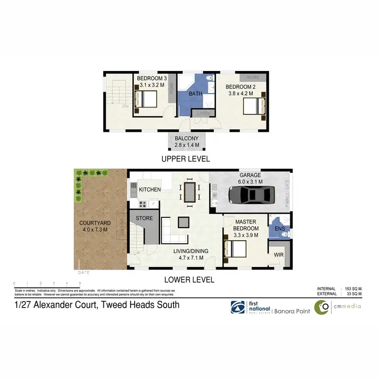 Floorplan of Homely townhouse listing, 1/27 Alexander Court, Tweed Heads South NSW 2486