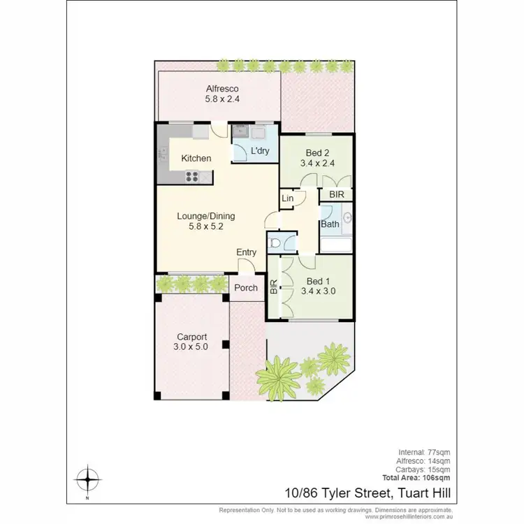 Floorplan of Homely villa listing, 10/186 Tyler Street, Tuart Hill WA 6060