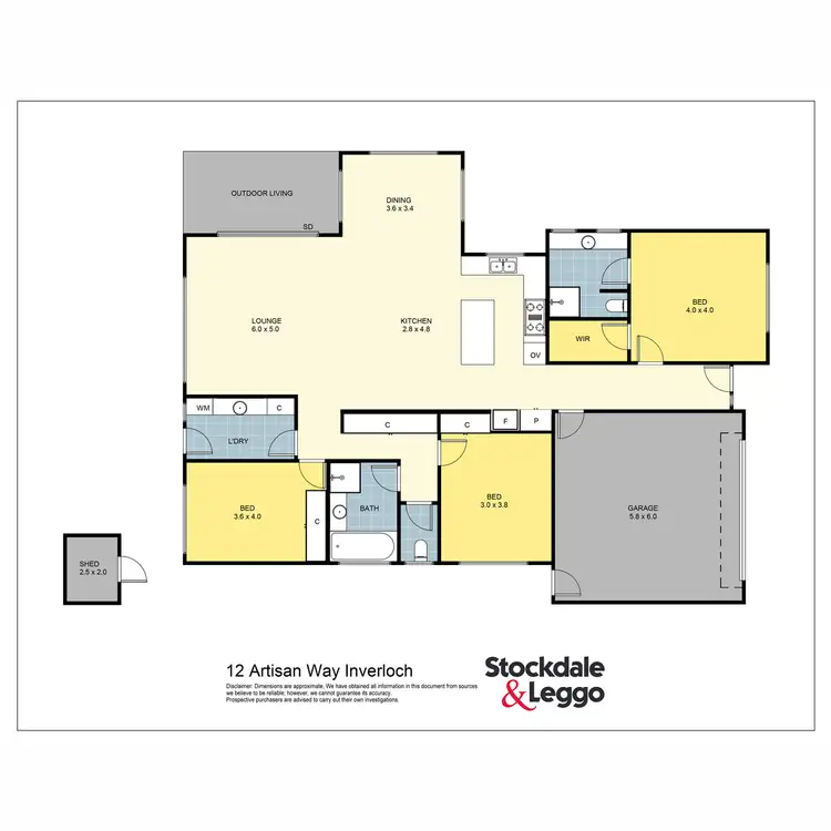Floorplan of Homely house listing, 12 Artisan Way, Inverloch VIC 3996