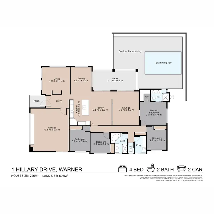 Floorplan of Homely house listing, 1 Hillary Drive, Warner QLD 4500