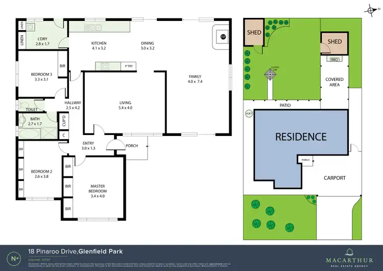 Floorplan of Homely house listing, 18 Pinaroo Drive, Glenfield Park NSW 2650
