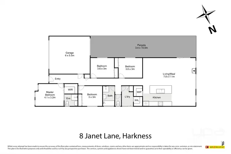 Floorplan of Homely house listing, 8 Janet Lane, Harkness VIC 3337