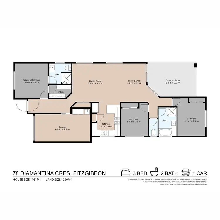 Floorplan of Homely house listing, 78 Diamantina Crescent, Fitzgibbon QLD 4018