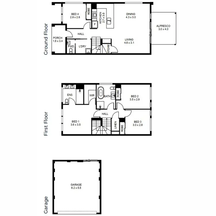 Floorplan of Homely terrace listing, Lot 519 (14) Canchim Lane, Oran Park NSW 2570