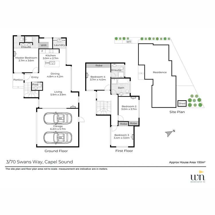 Floorplan of Homely townhouse listing, 3/70 Swans Way, Capel Sound VIC 3940