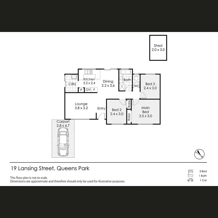 Floorplan of Homely house listing, 19 Lansing Street, Queens Park WA 6107
