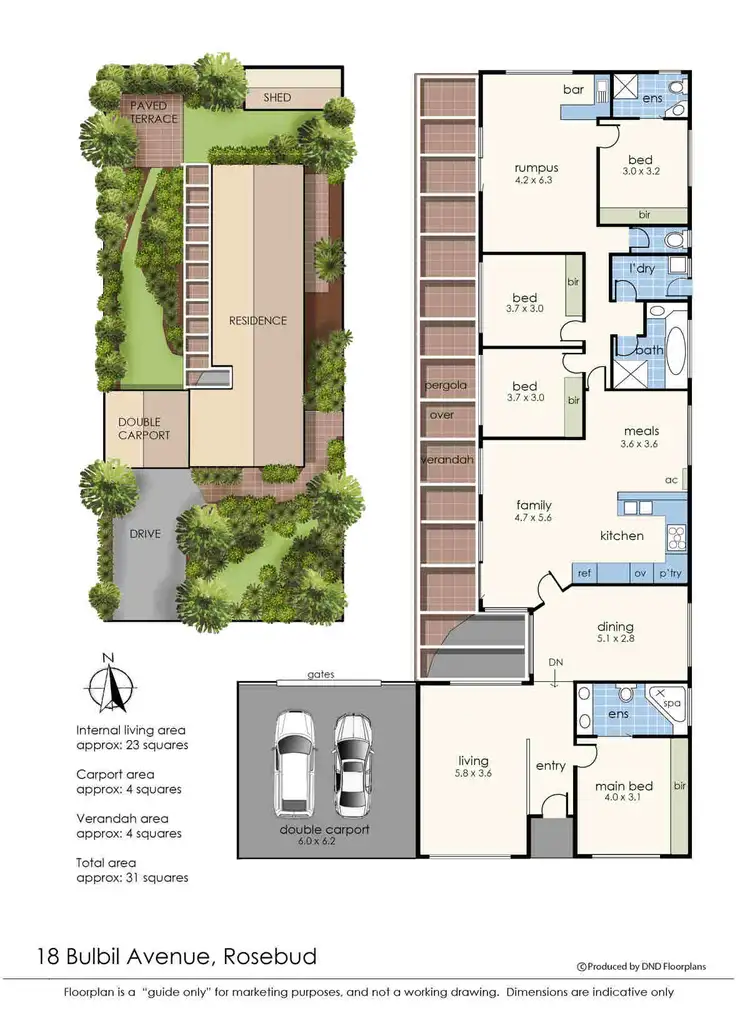 Floorplan of Homely house listing, 18 Bilbul Avenue, Rosebud VIC 3939