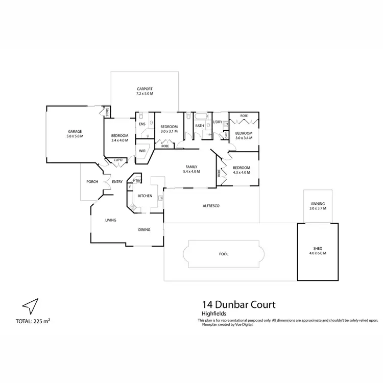 Floorplan of Homely house listing, 14 Dunbar Court, Highfields QLD 4352