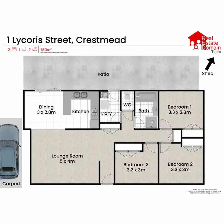 Floorplan of Homely house listing, 1 Lycoris Street, Crestmead QLD 4132