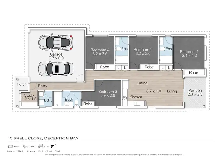 Floorplan of Homely house listing, 10 Shell Close, Deception Bay QLD 4508