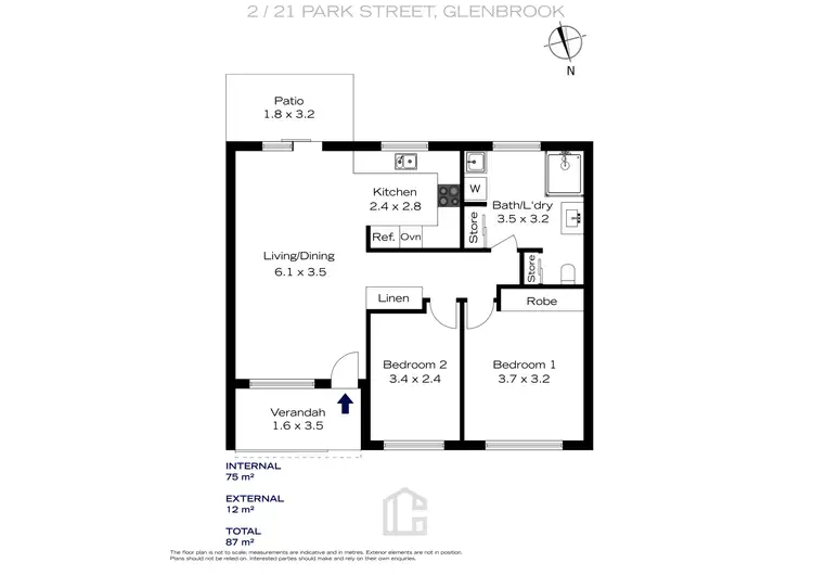 Floorplan of Homely unit listing, 2/21 Park Street, Glenbrook NSW 2773