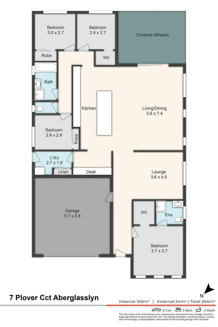 Floorplan of Homely house listing, 7 Plover Circuit, Aberglasslyn NSW 2320