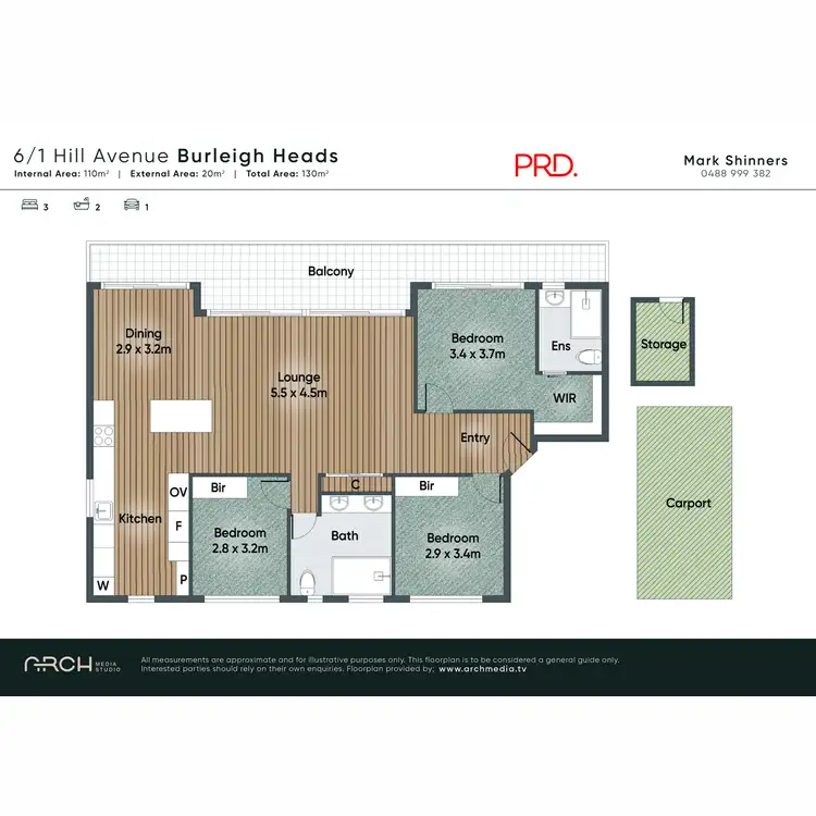 Floorplan of Homely unit listing, 6/1 Hill Avenue, Burleigh Heads QLD 4220