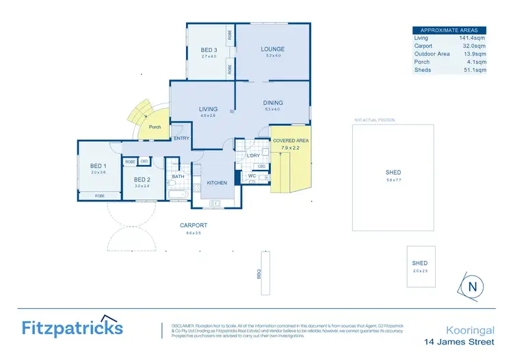 Floorplan of Homely house listing, 14 James Street, Kooringal NSW 2650