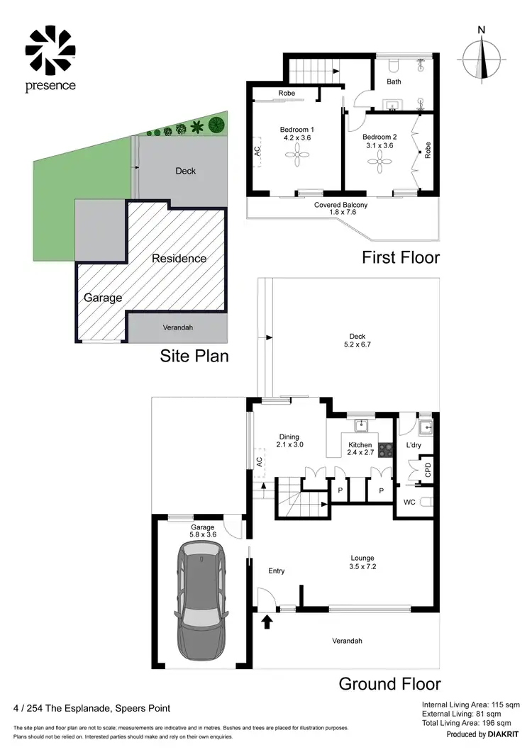 Floorplan of Homely townhouse listing, 4/254 The Esplanade, Speers Point NSW 2284
