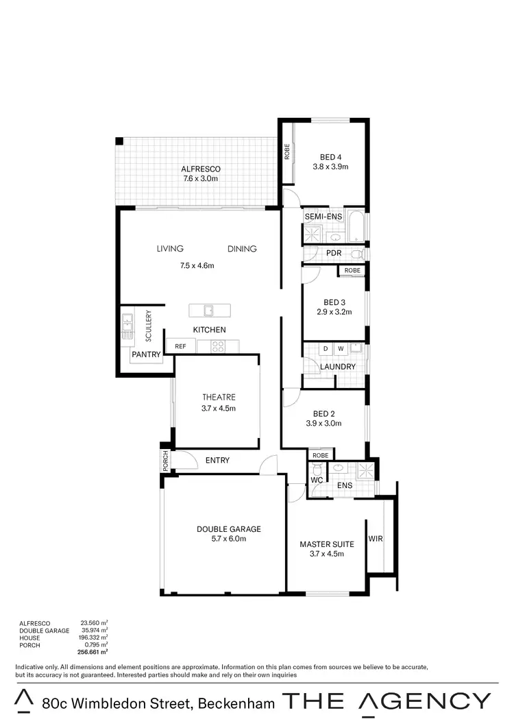 Floorplan of Homely house listing, 80c Wimbledon Street, Beckenham WA 6107