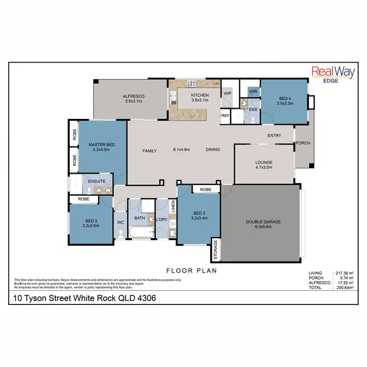 Floorplan of Homely house listing, 10 Tyson Street, White Rock QLD 4306