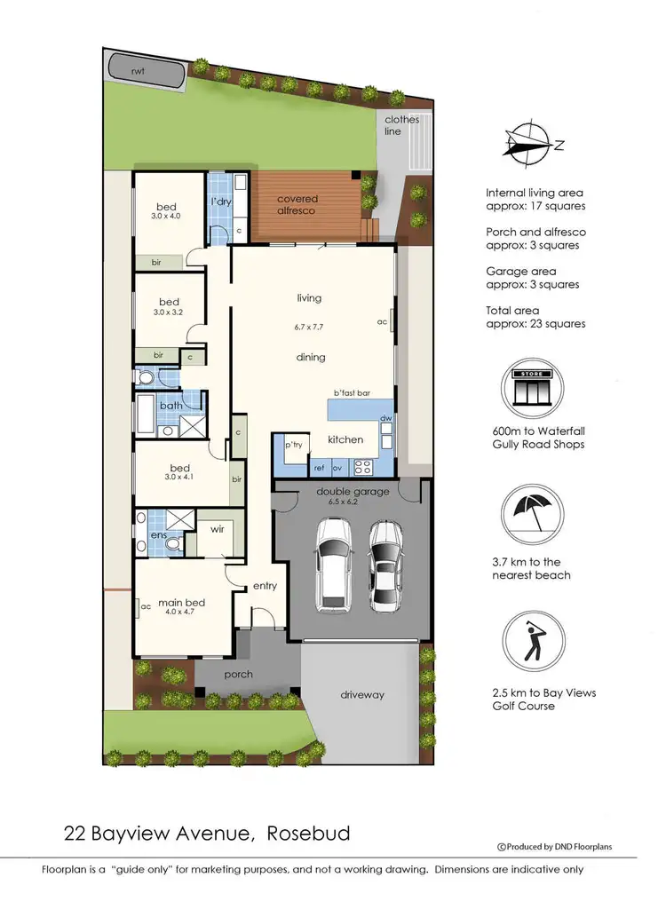 Floorplan of Homely house listing, 22 Bayview Avenue, Rosebud VIC 3939