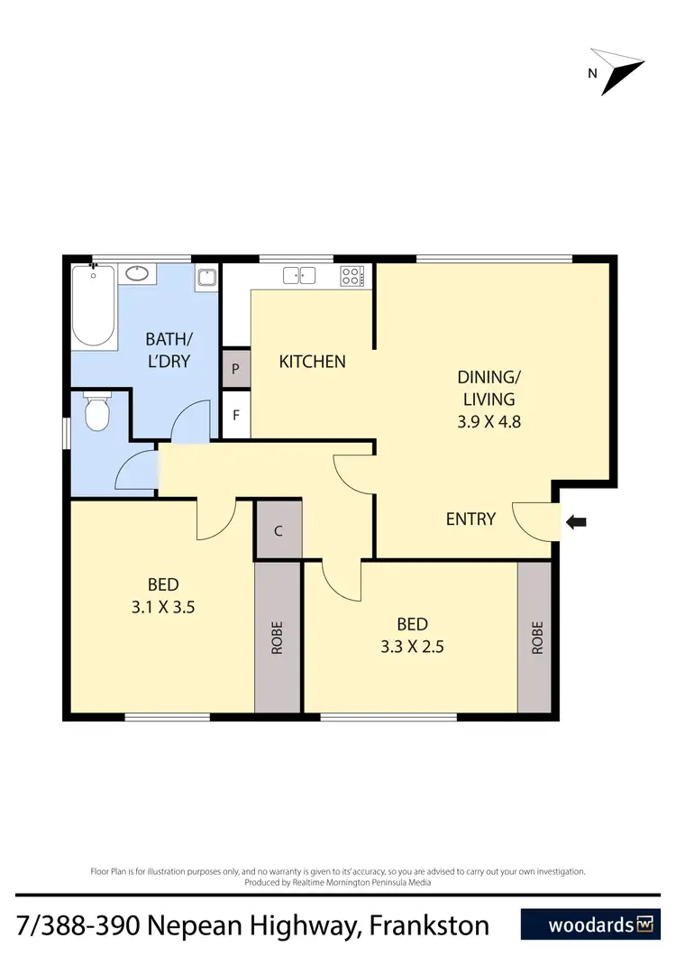 Floorplan of Homely apartment listing, 7/388-390 Nepean Highway, Frankston VIC 3199