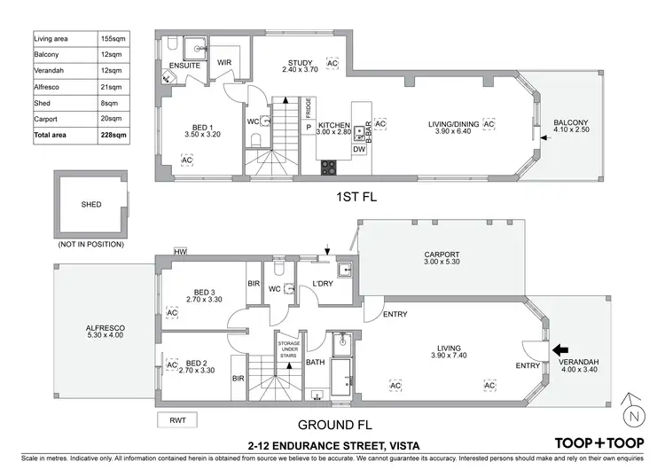 Floorplan of Homely house listing, 2/12 Endurance Street, Vista SA 5091