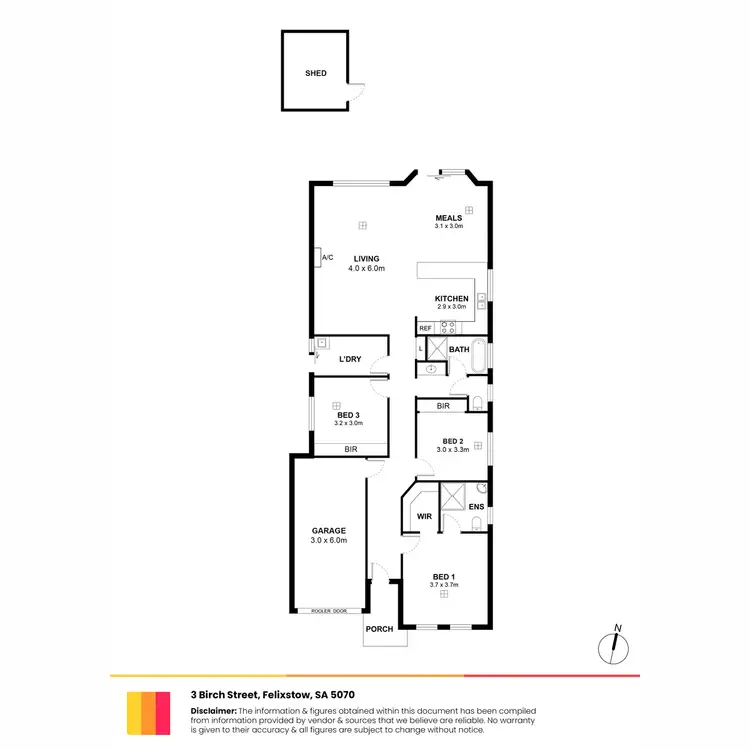 Floorplan of Homely house listing, 3 Birch Street, Felixstow SA 5070