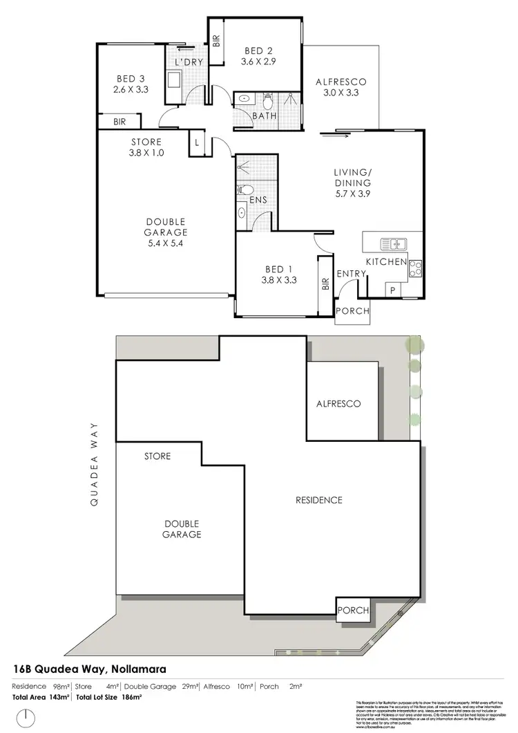 Floorplan of Homely villa listing, 16B Quadea Way, Nollamara WA 6061