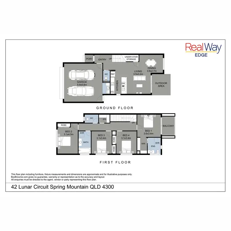 Floorplan of Homely house listing, 42 Lunar Circuit, Spring Mountain QLD 4300