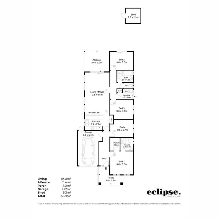 Floorplan of Homely house listing, 59 Tudor Crescent, Smithfield SA 5114